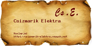 Csizmarik Elektra névjegykártya